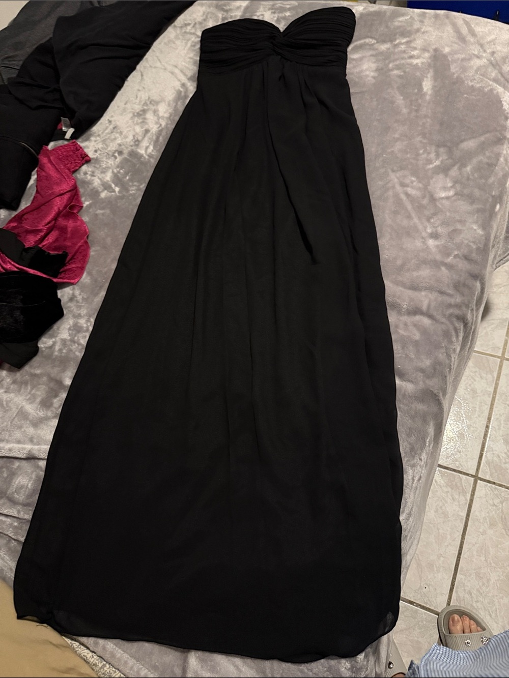 Strapless Black Maxi Dress